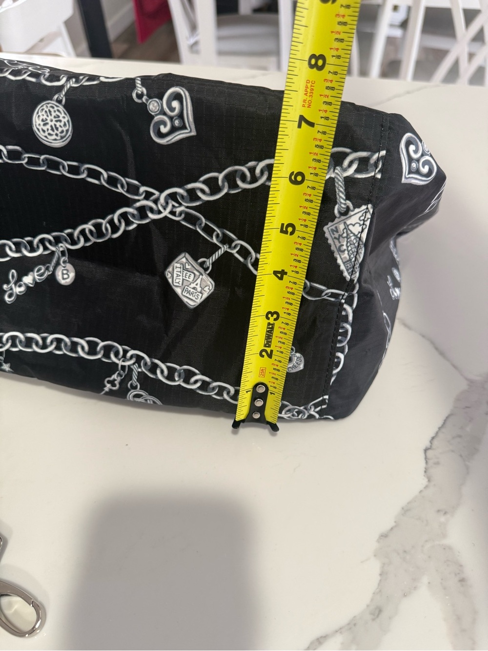 NWOT "Links of Love" Brighton Jetsetter Duffle Bag in black & white - Picture 13 of 16